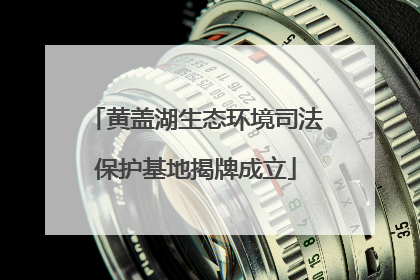 黄盖湖生态环境司法保护基地揭牌成立