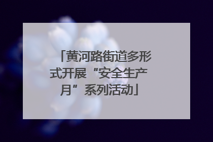黄河路街道多形式开展“安全生产月”系列活动