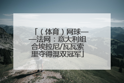 （体育）网球——法网：意大利组合埃拉尼/瓦瓦索里夺得混双冠军