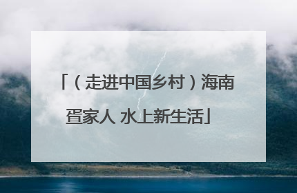 （走进中国乡村）海南疍家人 水上新生活