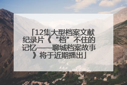12集大型档案文献纪录片《“档”不住的记忆——聊城档案故事》将于近期播出