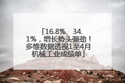 16.8%、34.1%，增长势头强劲！多维数据透视1至4月机械工业成绩单