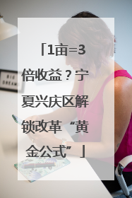 1亩=3倍收益？宁夏兴庆区解锁改革“黄金公式”