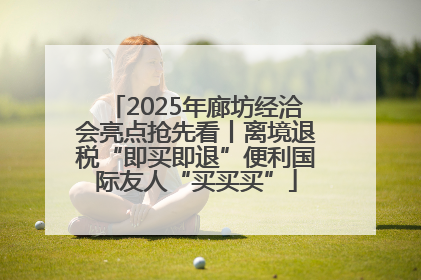 2025年廊坊经洽会亮点抢先看丨离境退税“即买即退”便利国际友人“买买买”
