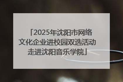 2025年沈阳市网络文化企业进校园双选活动走进沈阳音乐学院