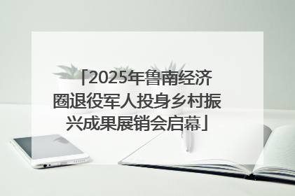 2025年鲁南经济圈退役军人投身乡村振兴成果展销会启幕
