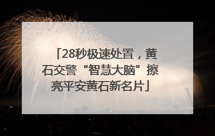 28秒极速处置，黄石交警“智慧大脑”擦亮平安黄石新名片