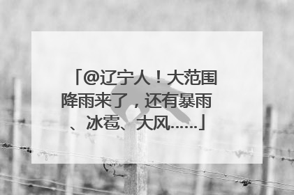 @辽宁人！大范围降雨来了，还有暴雨、冰雹、大风……