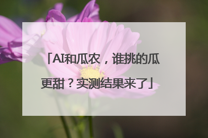 AI和瓜农，谁挑的瓜更甜？实测结果来了