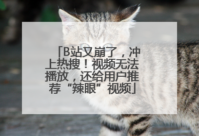 B站又崩了，冲上热搜！视频无法播放，还给用户推荐“辣眼”视频