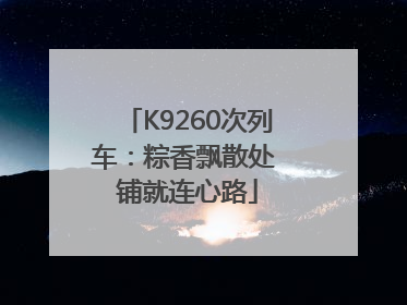 K9260次列车：粽香飘散处 铺就连心路