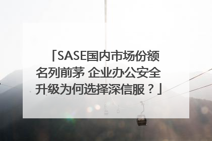 SASE国内市场份额名列前茅 企业办公安全升级为何选择深信服？