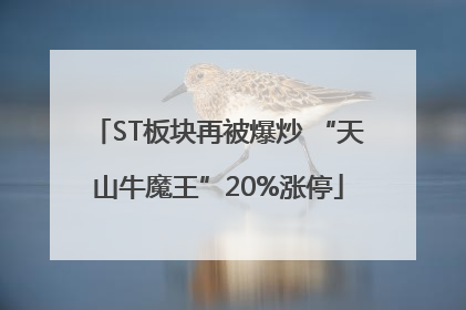 ST板块再被爆炒 “天山牛魔王”20%涨停
